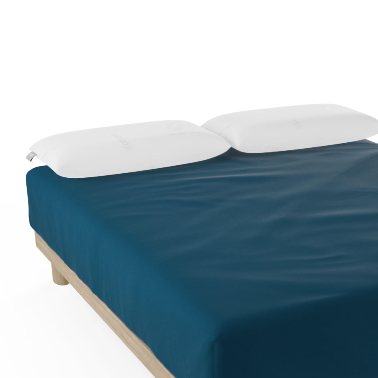 Nalui Sábana Bajera  Azul 100% Algodón 180 Hilos (Camas max 28cm), Suave, Fresca, Transpirable, Lavable a 30ºC