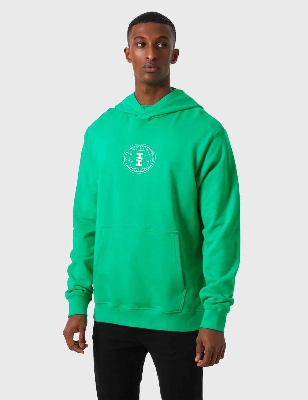 Sudadera Helly Hansen Core Graphic Hoodie verde para hombre
