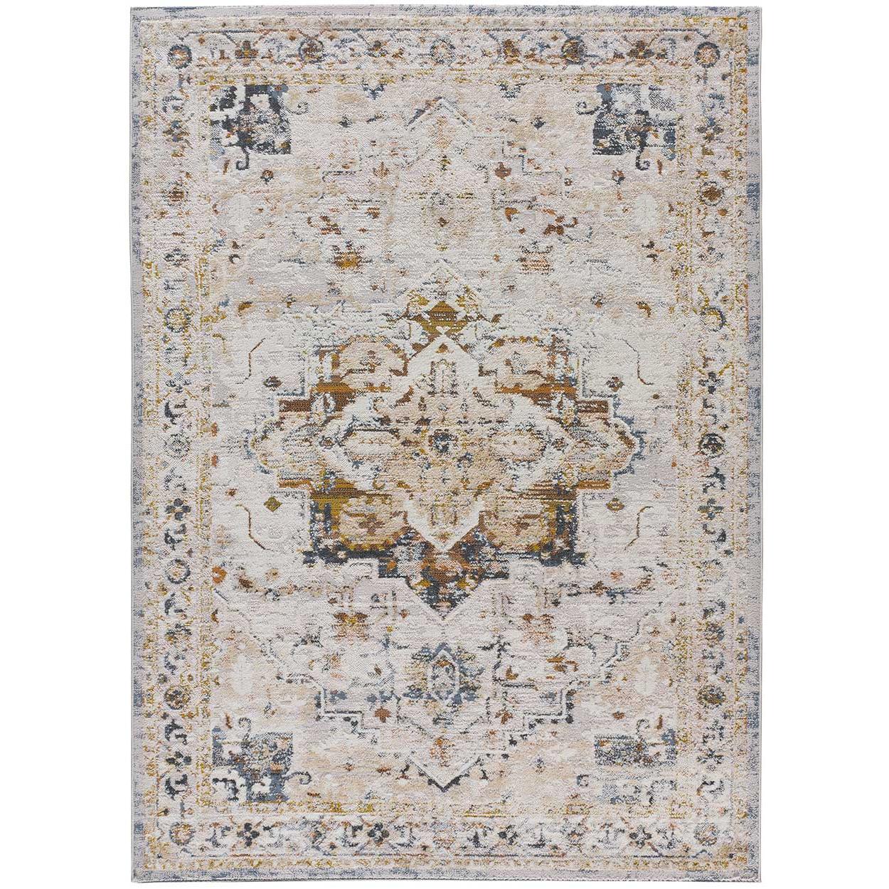 ATTICGO Alfombra de Interior Estilo Mosaico en Multicolor - Springs 2175 | 77X150, 154X230, 115X170, 134X200, 192X290 cm