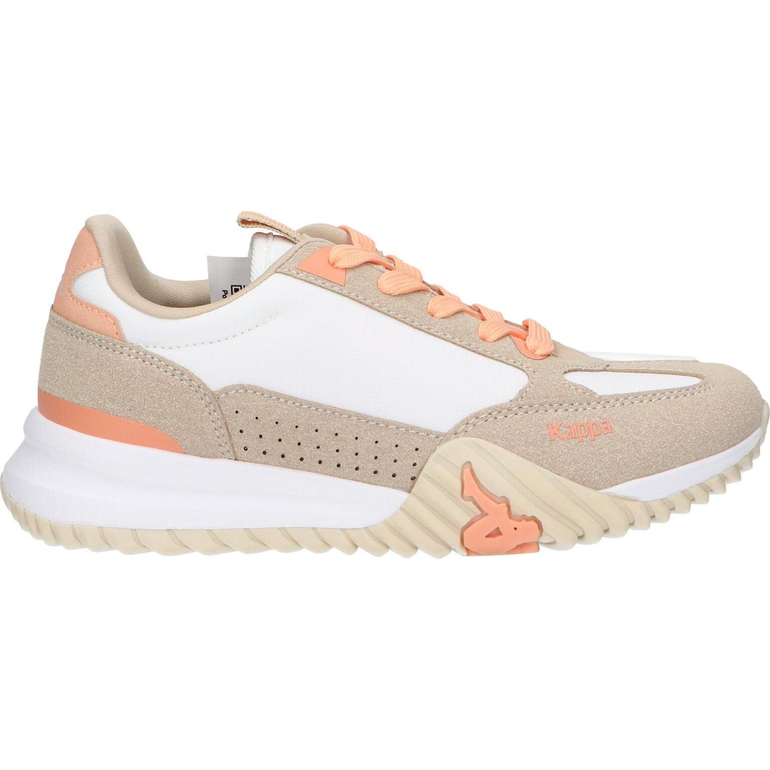 Boy and girl's sneakers kappa 321u7xw authentic arklow jr lace a24 white-beige