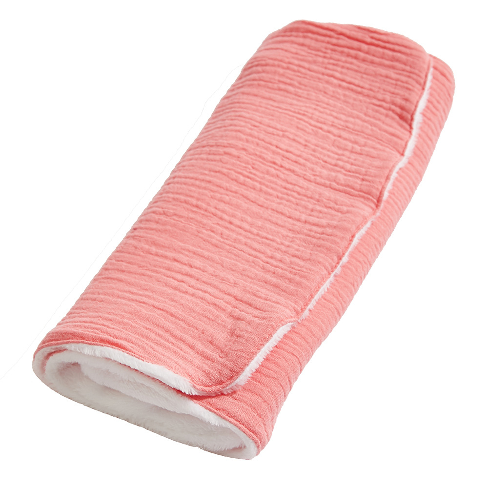 CA Paño para eructar de algodón puro de color sólido más terciopelo para bebés y niños, babero de invierno, toalla para saliva