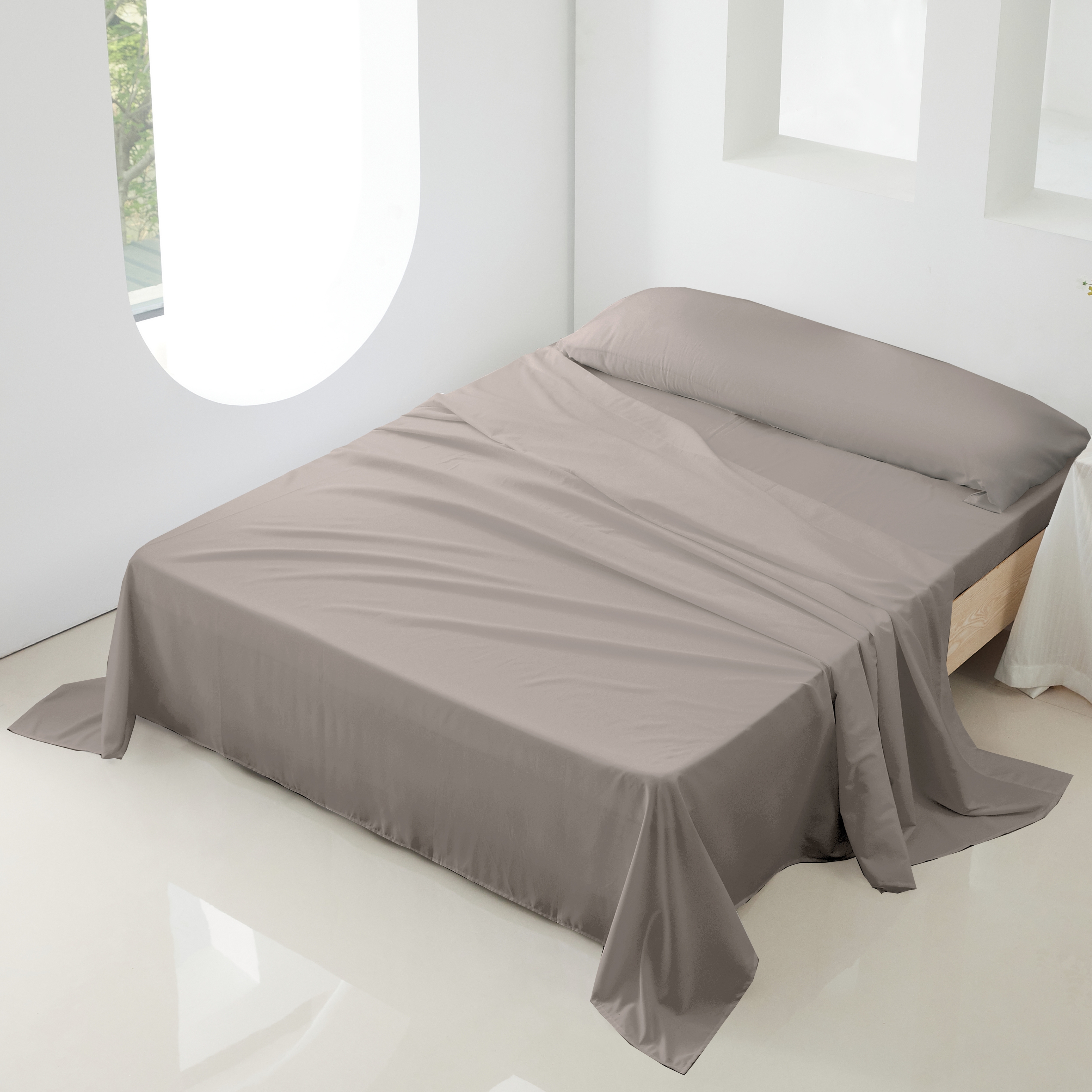 Novotextil Juego de Sábanas 100% Microfibra de 3 o 4 Piezas (Encimera, Bajera Ajustable hasta 30 cm y Fundas de Almohada) - Ropa de Cama Suave, Transpirable y Ligera