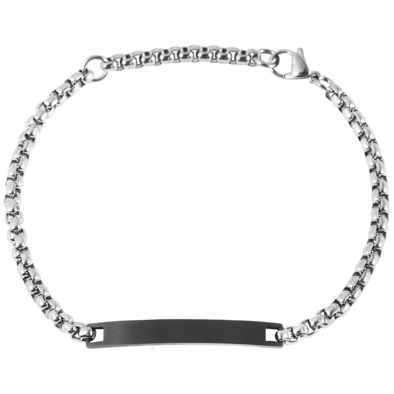 Akzent® Pulsera Prateada em Aço Inoxidável - 0497