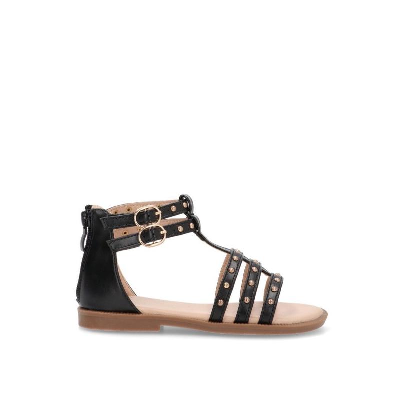 Sandalia Luna Kids - Niña - Suela Plana - Modelo Rbs1421 - Color Negro