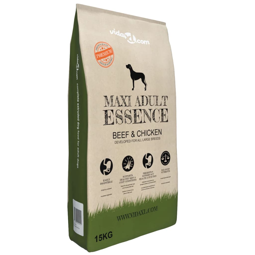 vidaXL Comida Seca Perros Res Pollo Alimento Nutrición Pienso Mascotas Peso 15 kg, 30 kg