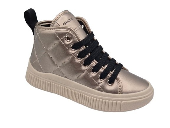 Geox - Botines para niñas casual J56M3F en color platino, cómodos y resistentes para uso diario en invierno y otoño, ideal para colegio y ocio