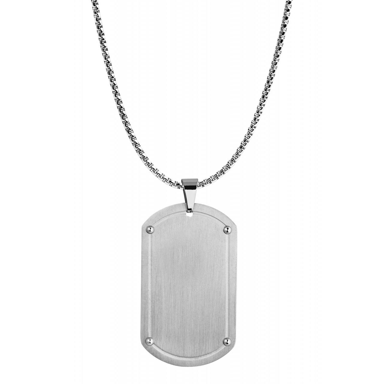 Akzent® Collar Gravável em Aço Inoxidável - 0383