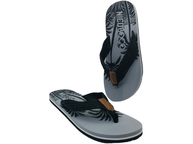Chancla de Dedo Hombre Nicoboco Hippie: Estilo Tropical con Estampado de Palmeras y Confort Ligero