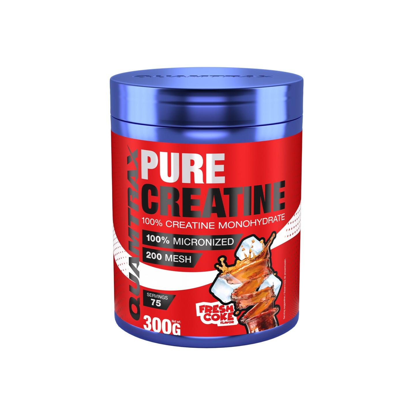 Creatina Monohidrato Ultrapure 300g Micronizada 200 Mesh QUAMTRAX - Máxima Absorción y Solubilidad Instantánea