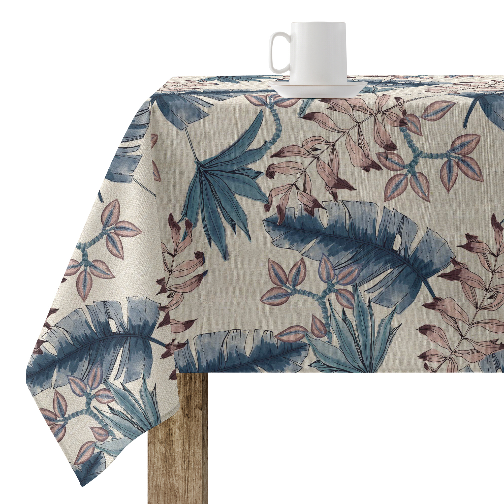 BL Belum Mantel tropical confeccionado algodón-poliéster