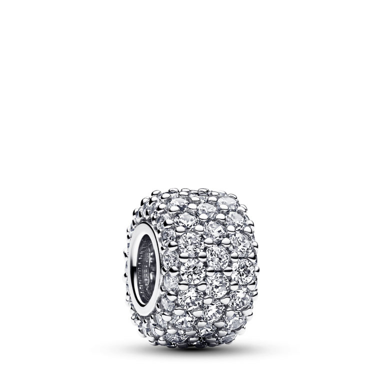 Pandora Anillo en plata de ley Fila Triple Brillante en Pavé 792820C01 , para Mujer