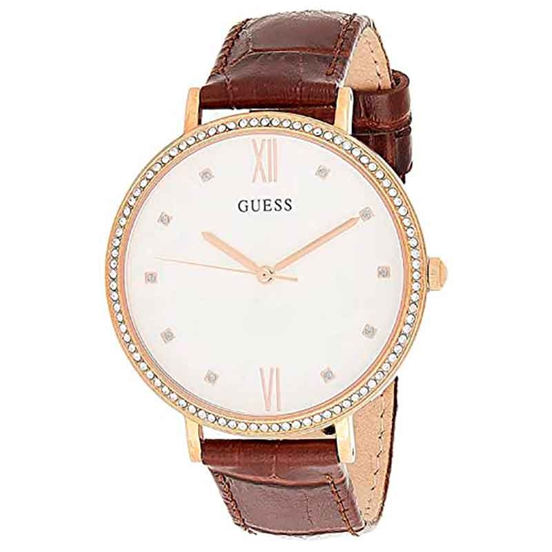 Guess W1153l2 Grace Reloj Para Para Mujer Color Marron