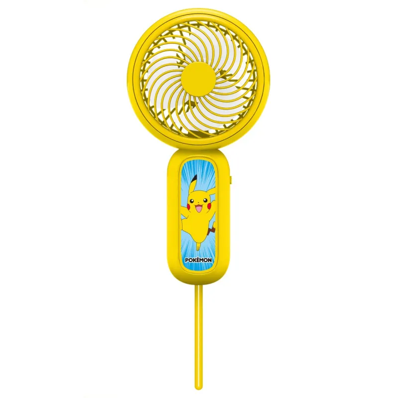 MINI VENTILADOR DE MANO POKEMON PIKACHU CON BATERÍA RECARGABLE COLOR AMARILLO OTL Technologies