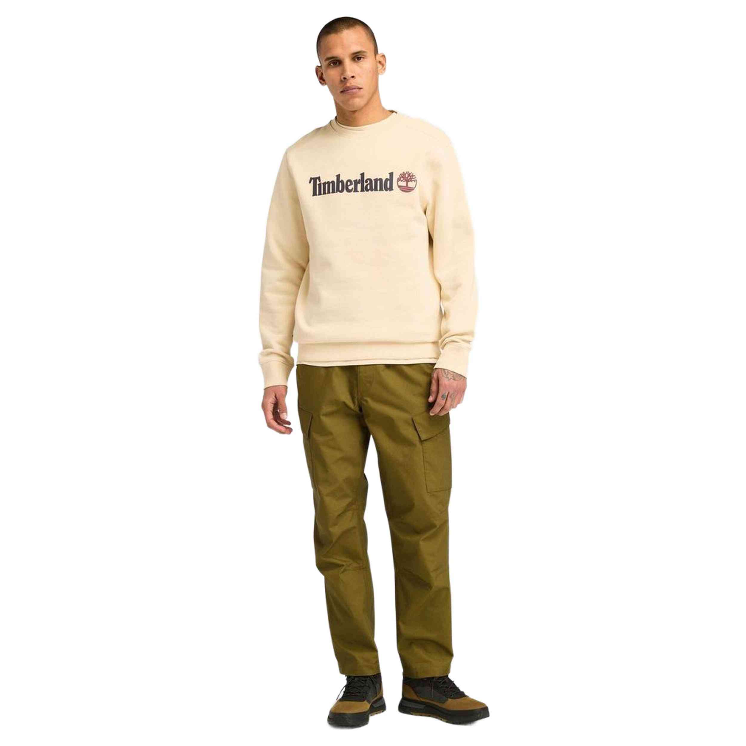 Sudadera Timberland Kennebec River Linear Logo Crew Neck Chai Tea