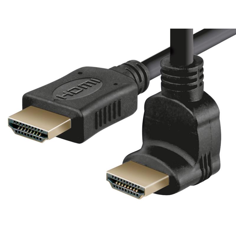 Conexión HDMI macho recto - macho acodado Izq. 1.5m