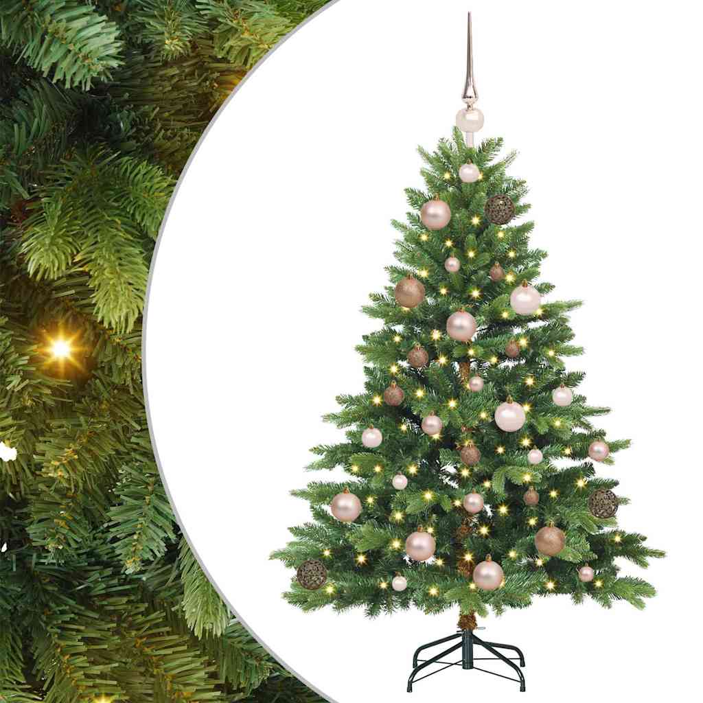 vidaXL Árbol de Navidad artificial con 150 LED Verde 120 cm PE y PVC