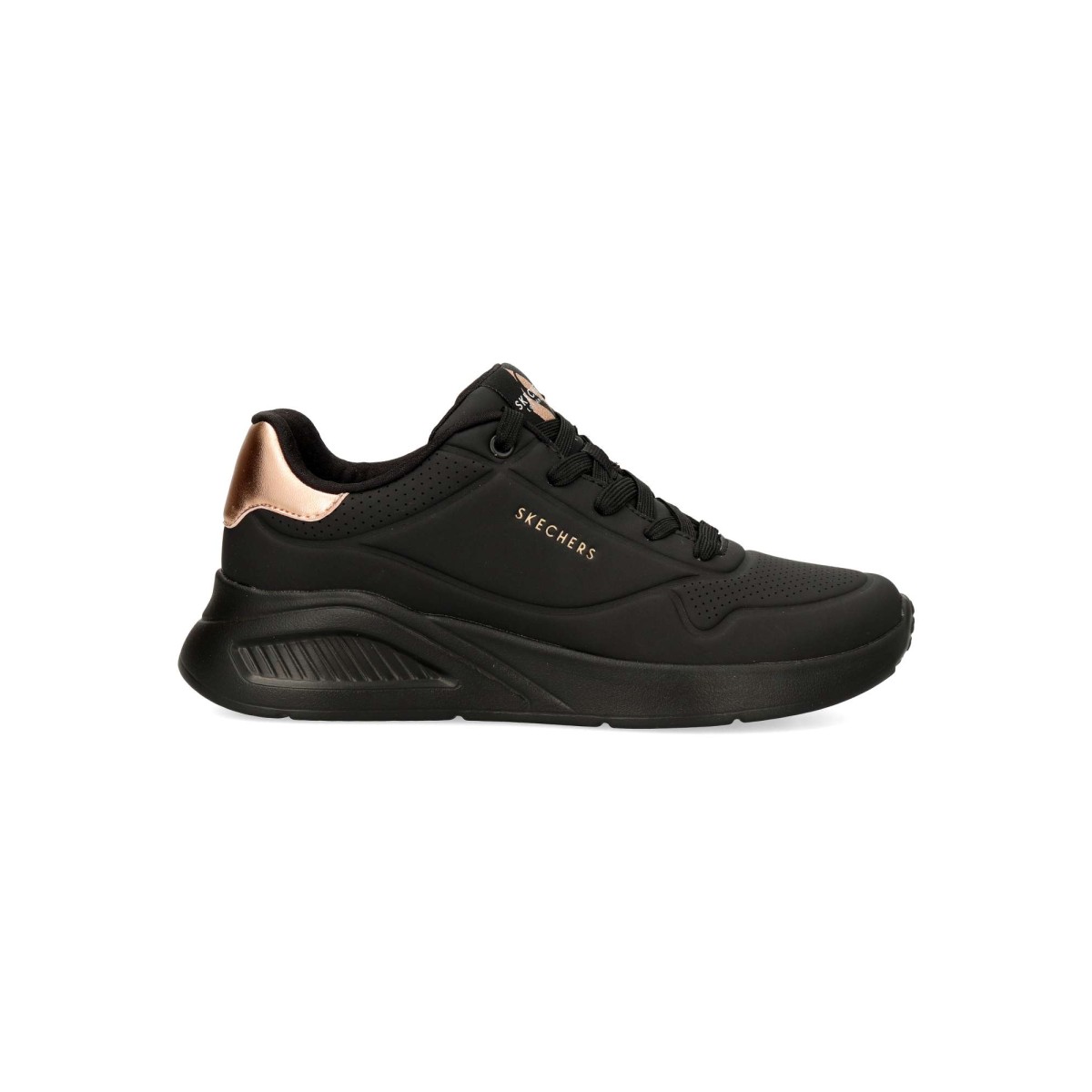 Skechers - Zapatillas deportivas Uno Lite Shimmer Along para mujer con parte superior sintética y plantilla acolchada Skechers Memory Foam™