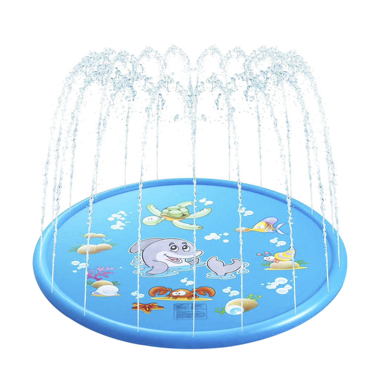 DAM. Splash Pad. Juguete inflable con aspersor de agua para jugar. 100cm de diámetro. Diseño delfín. 100x100x9 cm.
