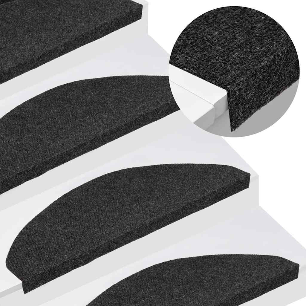 vidaXL Alfombrilla autoadhesiva escalera 30 uds 65x22,5x3,5 cm en color Rojo/Gris/Beige y más