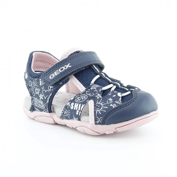 Sandalias de niña Geox Agasim Azul-Rosa. Geox IGEO21E03