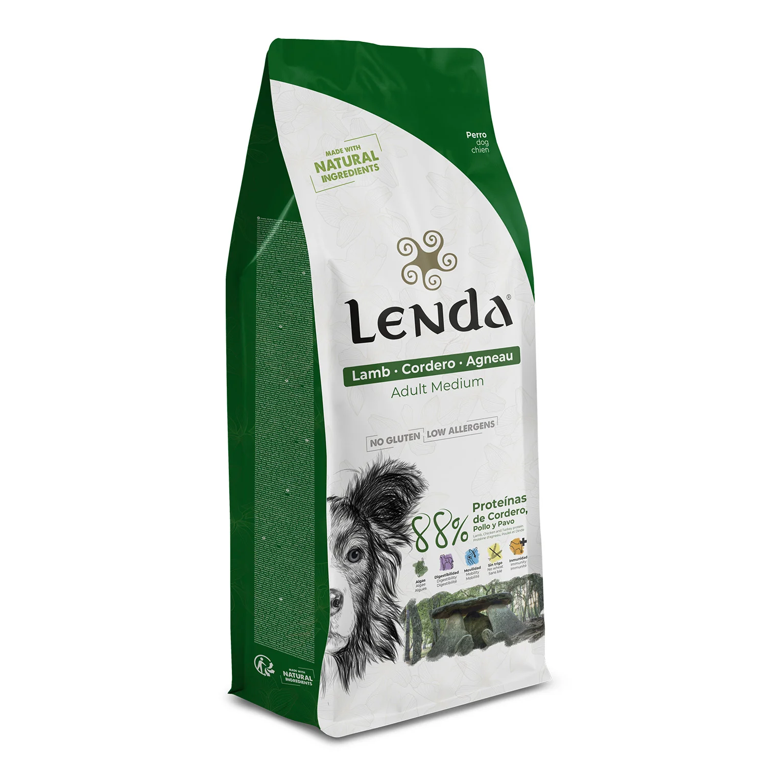 Lenda Lamb Cordero - Pienso para perros jóvenes y adultos - 2 kg, 6 kg y 12 kg