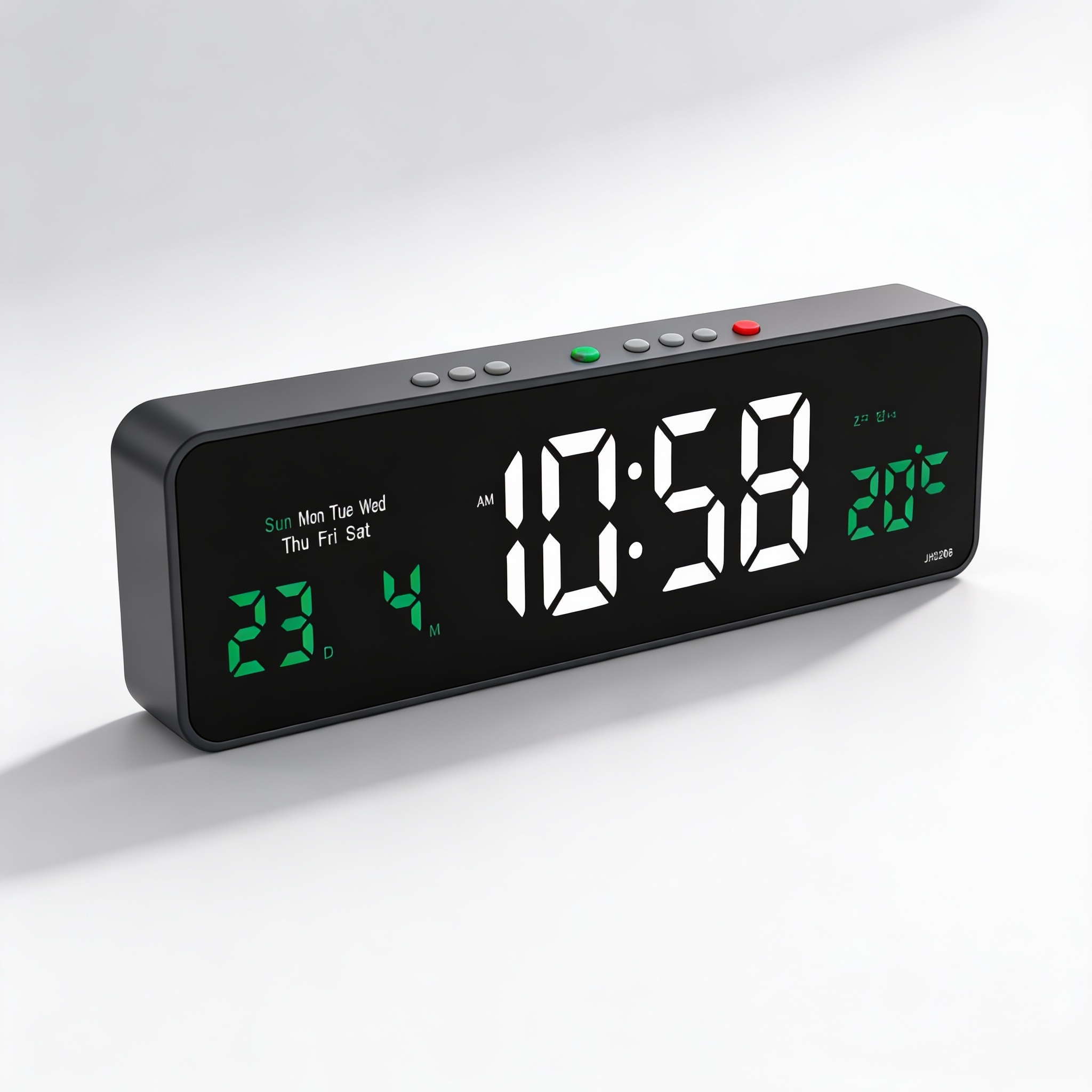 Reloj de Pared Digital LED, Despertador de Escritorio Moderno con Pantalla Grande,Temperatura,Luz Nocturna,Carga Tipo-C