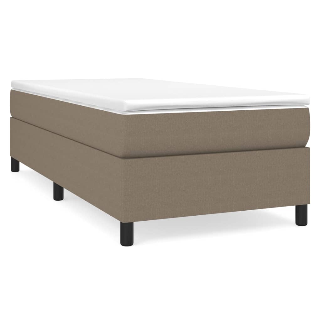 vidaXL Estructura de cama con somier tela taupe 90x200 cm
