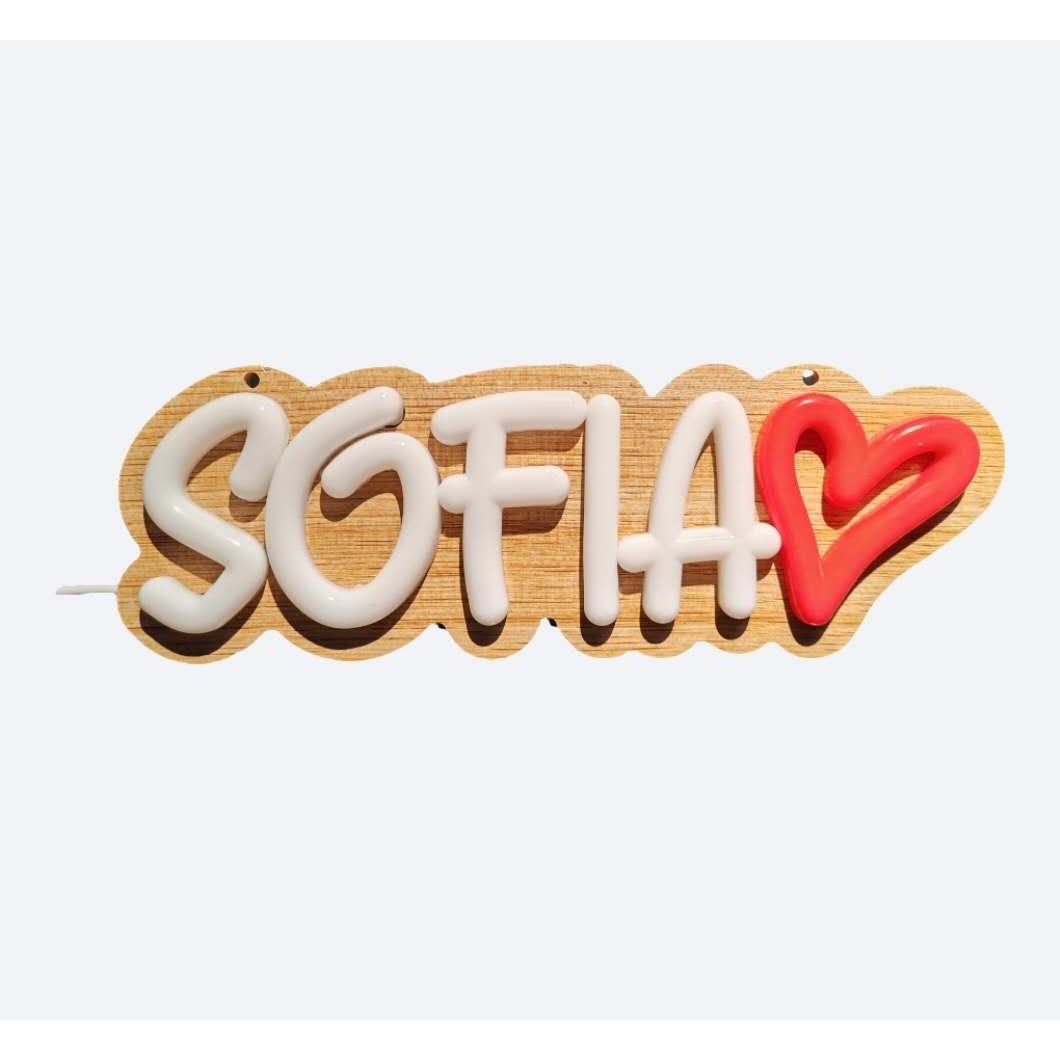Letrero Luminoso LED Personalizado con Nombre – Luz de Neón Decorativa USB con Letras Intercambiables, Ideal para Habitación Infantil, Cumpleaños, Fiestas, Regalos y Decoración de Hogar | Cada Nombre Tiene Un Diseño Diferente