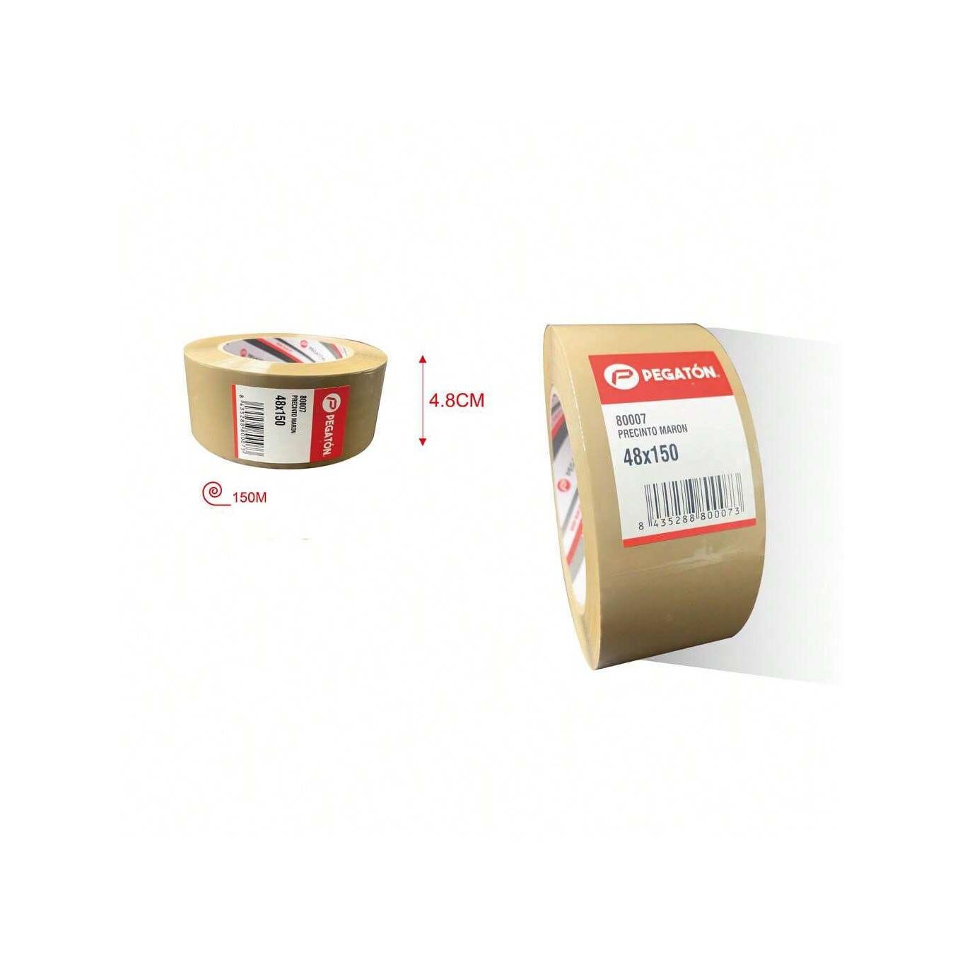 Pack de 6 cintas de embalaje color marrón Alta adherencia 48mm de ancho Disponible en 100M / 150M / 200M