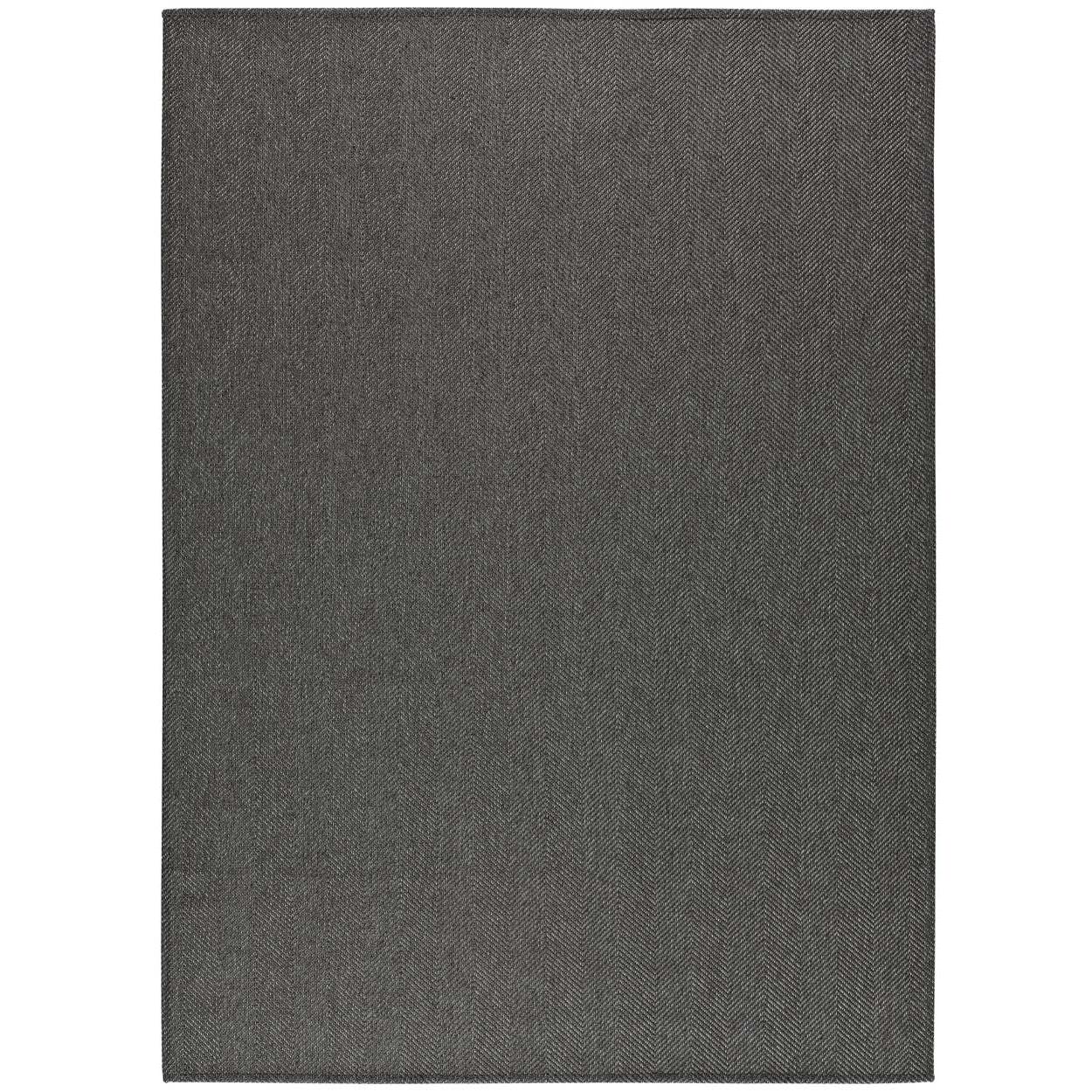 Alfombra interior Lavable diseño chevron en Antracita - ESPIGA LISO | 60x120, 80x150, 120x170, 140x200, 160x230 cm