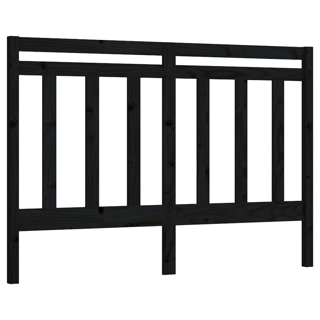 vidaXL Cabecero de cama madera maciza de pino negro 166x4x100 cm