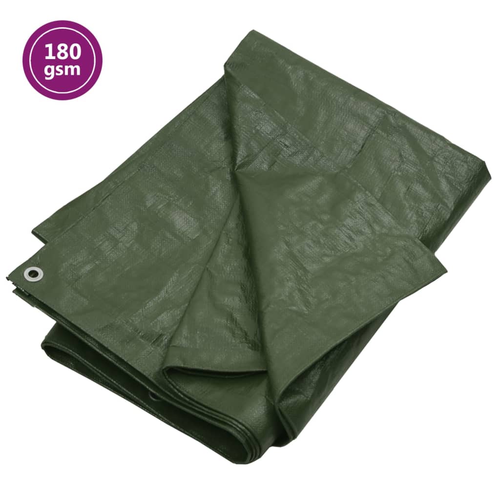 vidaXL Lona HDPE 180 g/m² 4x8 m Toldo Camping Cubierta Refugio Acampada Color Blanco,  Gris,  Verde y mas