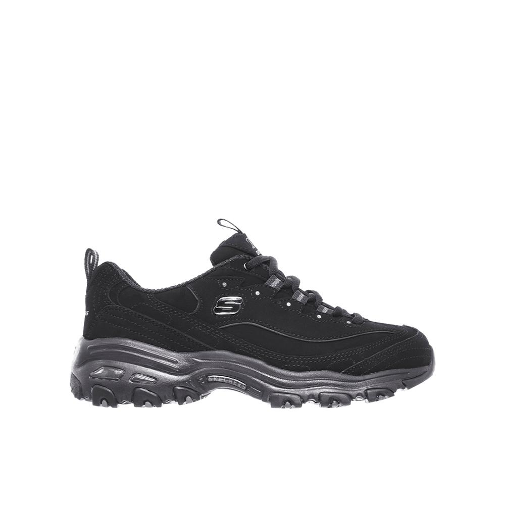 Skechers D'Lites - Play On Zapatillas para mujer negras en piel 86831