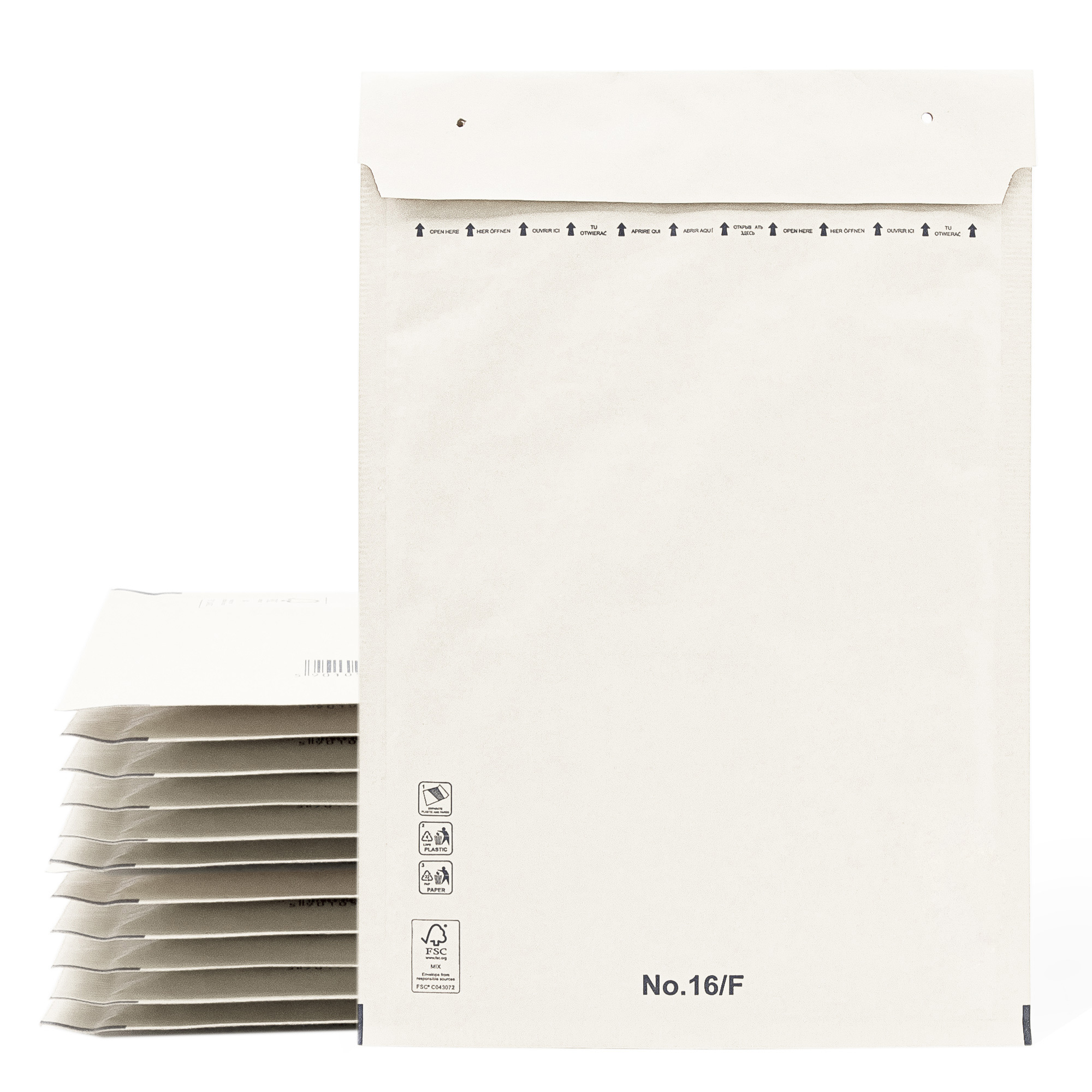 Sobres Acolchados, Sobres para Envíos, Bolsas de Papel con Interior de Burbujas, Color Blanco, Bolsas para Envíos con Cierre Adhesivo - Ofituria