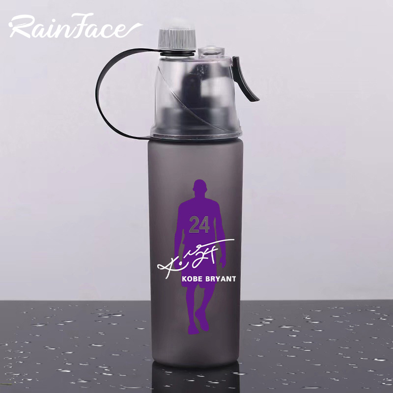 Botella Deportiva con Boquilla de Spray - Cantimplora Antigolpes de Gran Capacidad para Exteriores (Verano/Material Plástico)--600ml