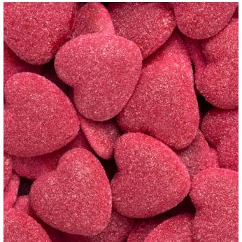 VIDAL Corazones Rellenos Pica Shiny fiambresa sin gluten sin grasa 855g sabor a fresa Relleno interior en gelatina con una dulce cobertura de azúcar pica. Te encantará su doble textura y suculento sabor.