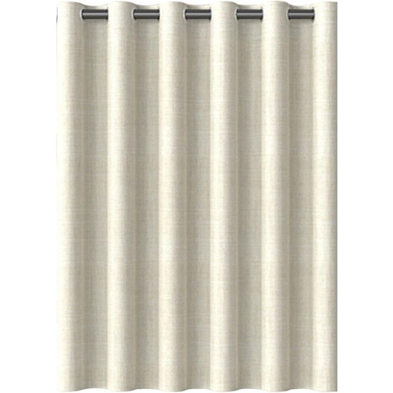 CA Cortina para sala de estar y dormitorio, material grueso, impermeable, sin perforaciones, fácil instalación, barra de ducha beige