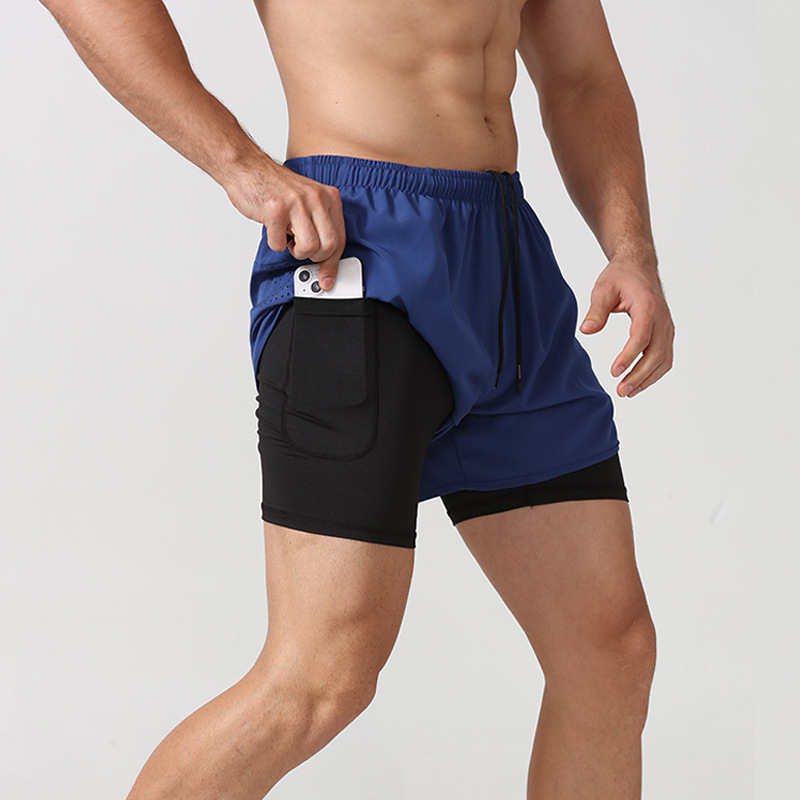 Shorts De Correr Para Hombre 2 En 1 Secado Rápido Entrenamiento De Gimnasio Fitness Running Pantalones De Verano Shorts Deportivos Para Hombre