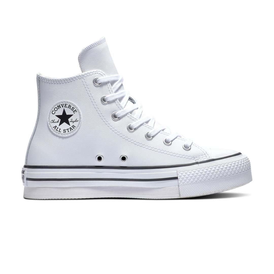 Zapatilla Junior  Converse Lift Hi Piel   Blanco