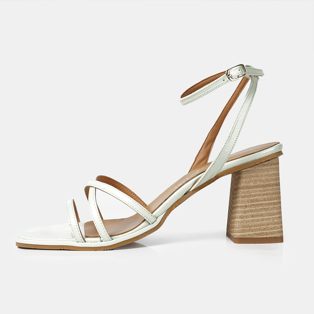 1990s Sandalias de Piel con Tacón Cuña 7cm para Mujer