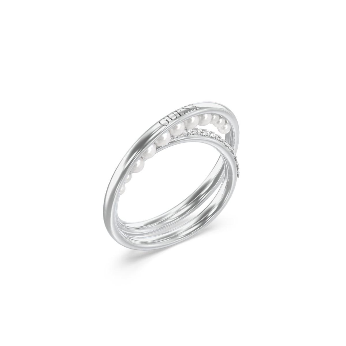 Guess Anillo Mujer Tiny Pearly De Acero Plateado Talla Europea 52 Talla España 12,00 Jubr05525jwrh52