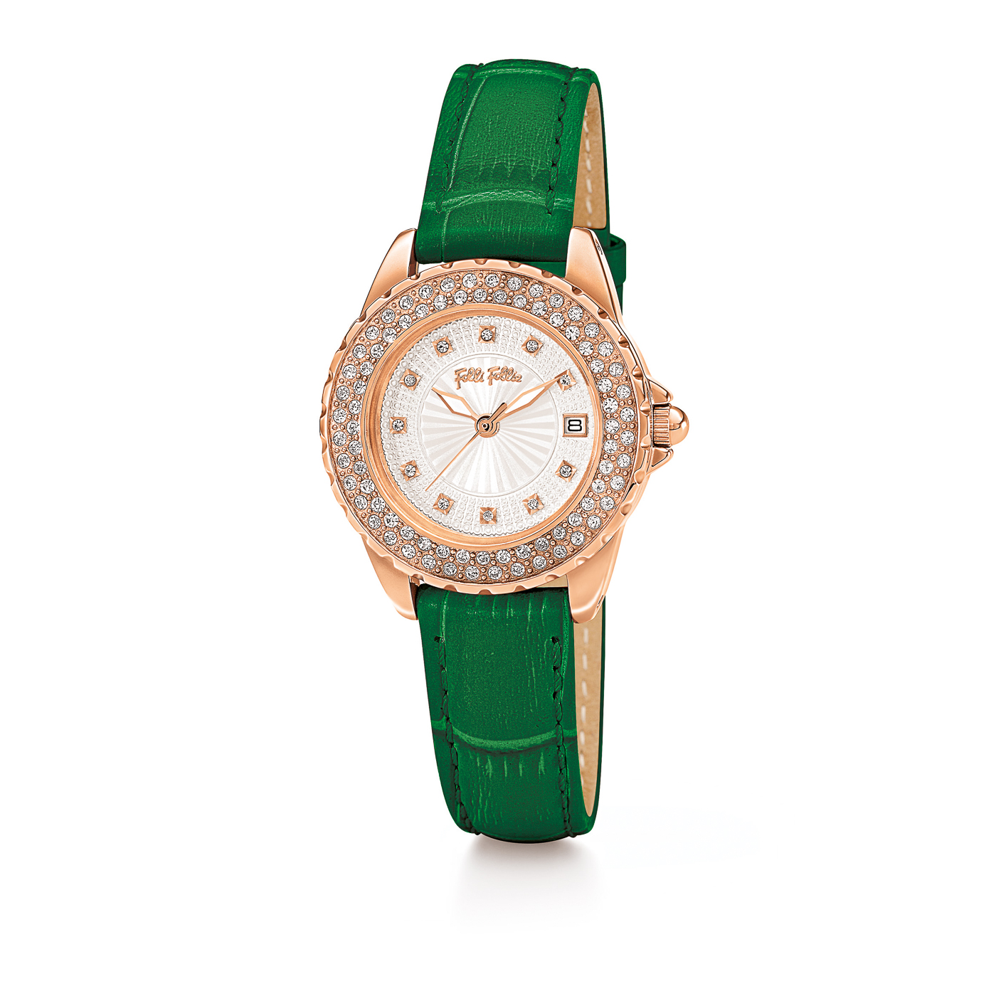 Folli Follie Reloj Mujer Analogico Cuarzo con Correa de Cuero WF13B071STS