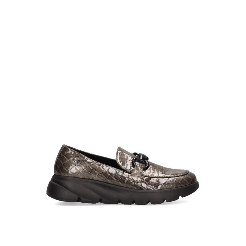 Zapato Cómodas Etika - Mujer - Suela Plana - Modelo 61103 - Color Plomo