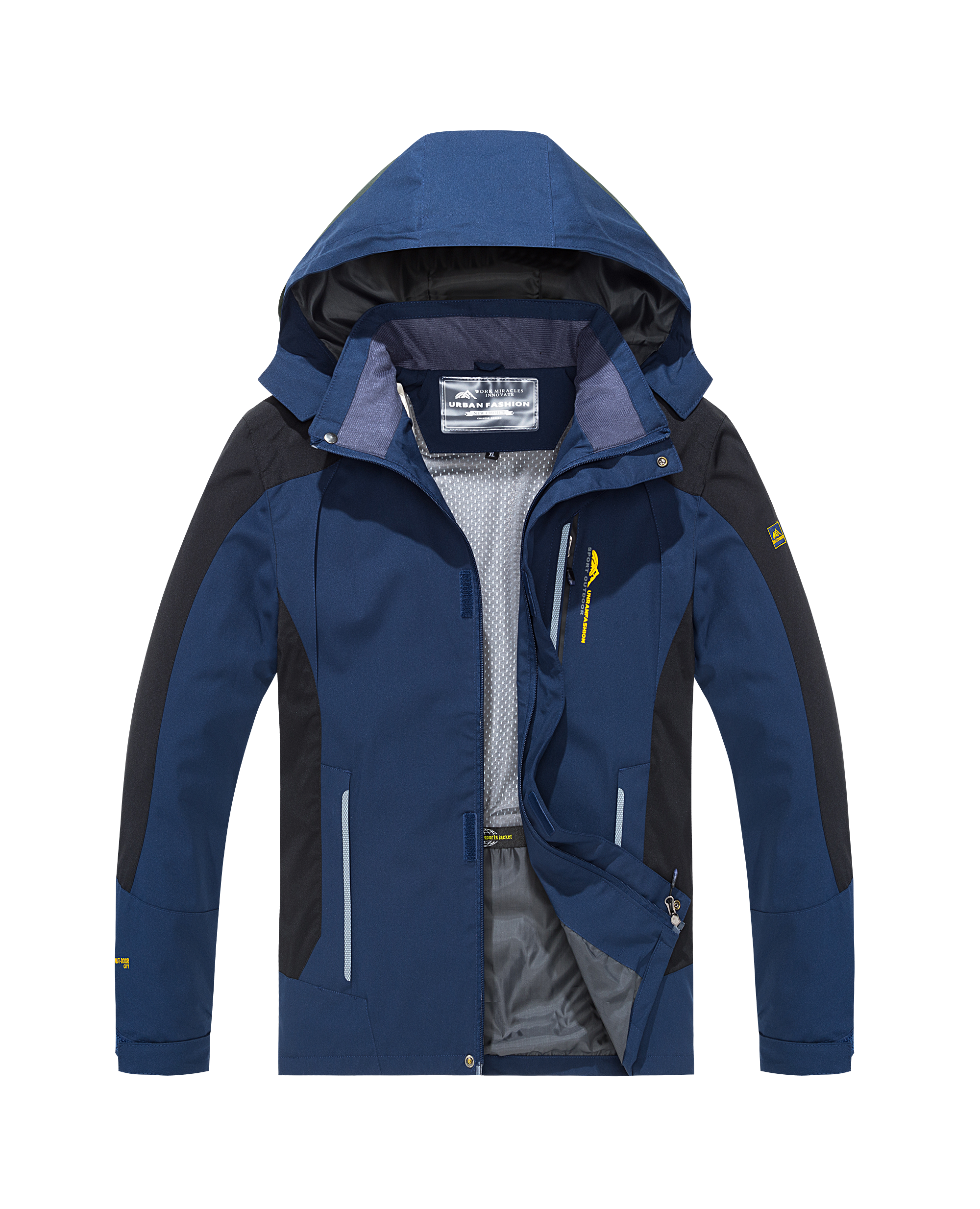 TK Chaqueta Impermeable Para Hombres Tamaño Grande Con Capucha Para Senderismo Caza Running Trekking Pesca Ropa Exterior