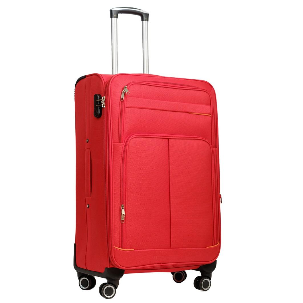 Maleta Grande Maletas Tony Roja de 78x46x32 cm con Ruedas 360º, Extensible 5 cm, Nailon de Alta Calidad y Candado de Combinación