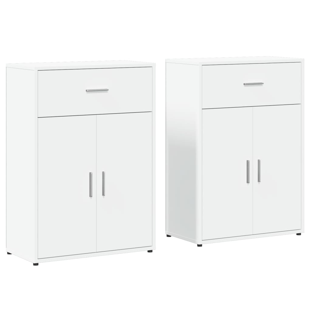 vidaXL Aparadores 2 uds madera de ingeniería 60x30x84 cm en color Roble ahumado/Gris sonoma/Roble Sonoma y más