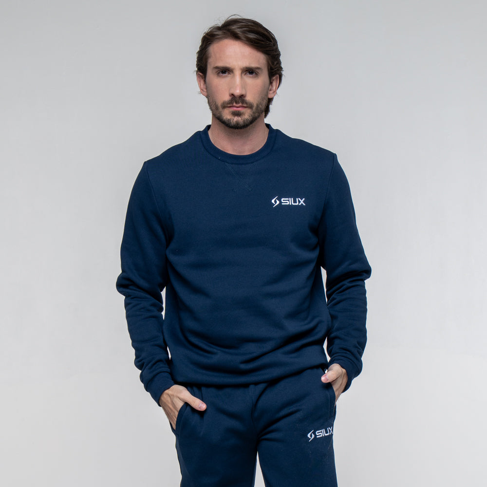 Siux - Sudadera de Pádel Azul Marino Basic - Suave y Cómoda para Dentro y Fuera de la Pista - Ropa Deportiva para Pádel - Sudadera Deportiva - Tejido Suave - Sudadera Cómoda
