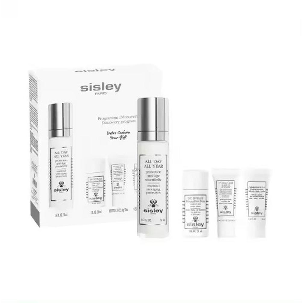 SISLEY Sisley All Day All Year Essential Protection 50 ml + Eau Efficace, 30 ml Hydra-Flash, 10 ml Crema para cuello