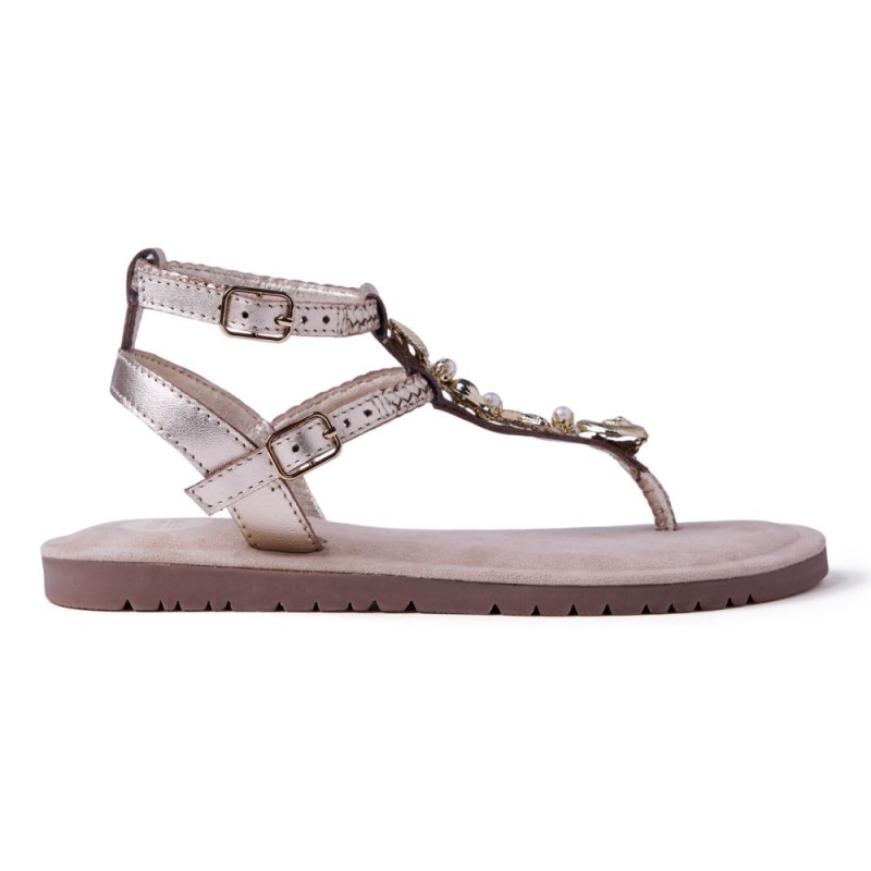 Sandalias planas niña GIOSEPPO 78878 ORO ESCLAVA FANTASIA ORO 38059 26V