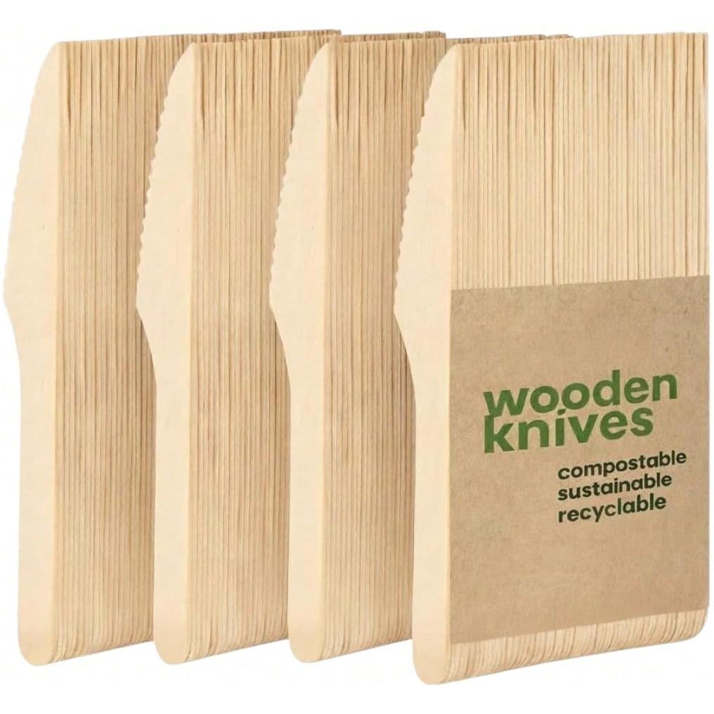 Cucharas/Tenedor/Cuchillos de Madera Biodegradable 16cm, Cuchara de Postre Reutilizables, Cucharas Biodegradables, Cubiertos de Madera para Comer, Cucharillas de Madera para Café Helados Yogur y Aperitivo Pack 100u Mejor calidad